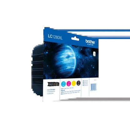 Brother LC1280XL Pack de 4 Cartuchos de Tinta Originales - LC1280XLVALBP. 1x 2.400 Paginas / 3x 1.200 Paginas