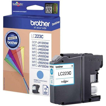 Brother LC223 Cyan Cartucho de Tinta Original - LC223CBP. 550 Paginas