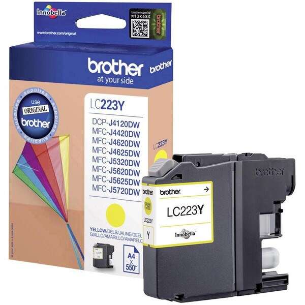 Brother LC223 Yellow Original Ink Cartridge - LC223YBP