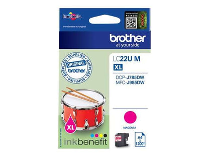 Brother LC22U Magenta Cartucho de Tinta Original - LC22UMBP. 1.200 Paginas