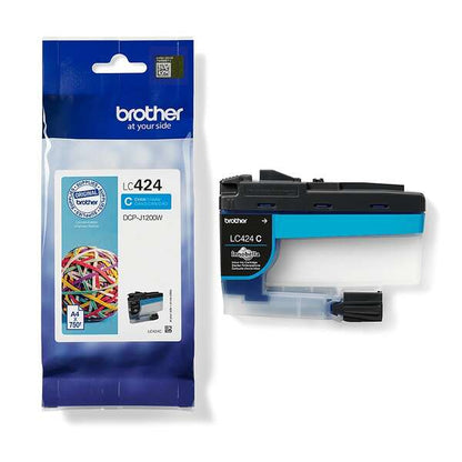 Brother LC424 Cyan Cartucho de Tinta Original - LC424C. 750 Paginas
