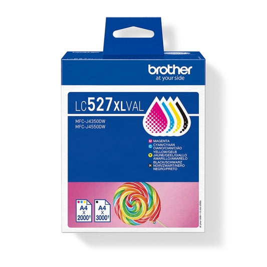 Brother LC527XLVAL Pack of 4 Original Ink Cartridges (BK/C/M/Y) - LC527XLVAL