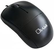 Raton con Cable USB Optico Ambidiestro Negro