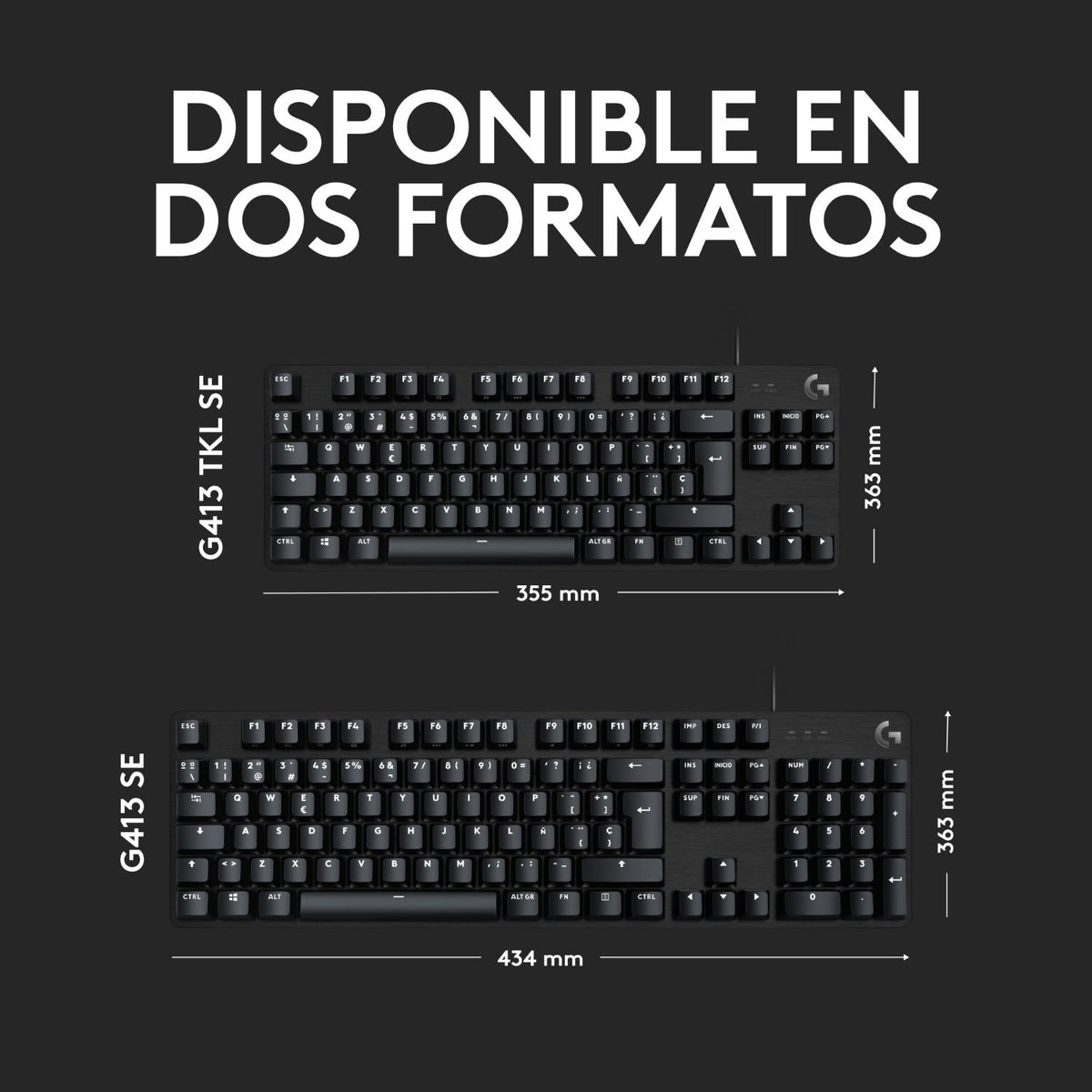 Teclado Gaming LOGITECH G413 TKL SE USB (920-010559) (LOG-TEC G413 TKL SE BK)