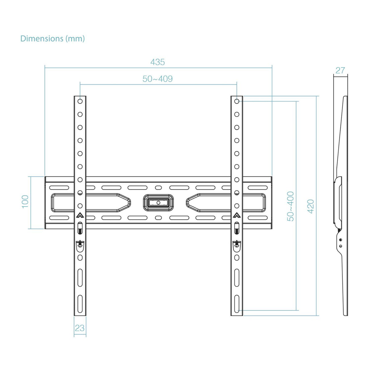 Soporte Pared TooQ 32"-75" Fijo Máx. 45Kg (LP1030F-B)