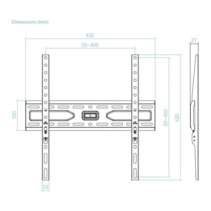 Soporte Pared TooQ 32"-75" Fijo Máx. 45Kg (LP1030F-B)