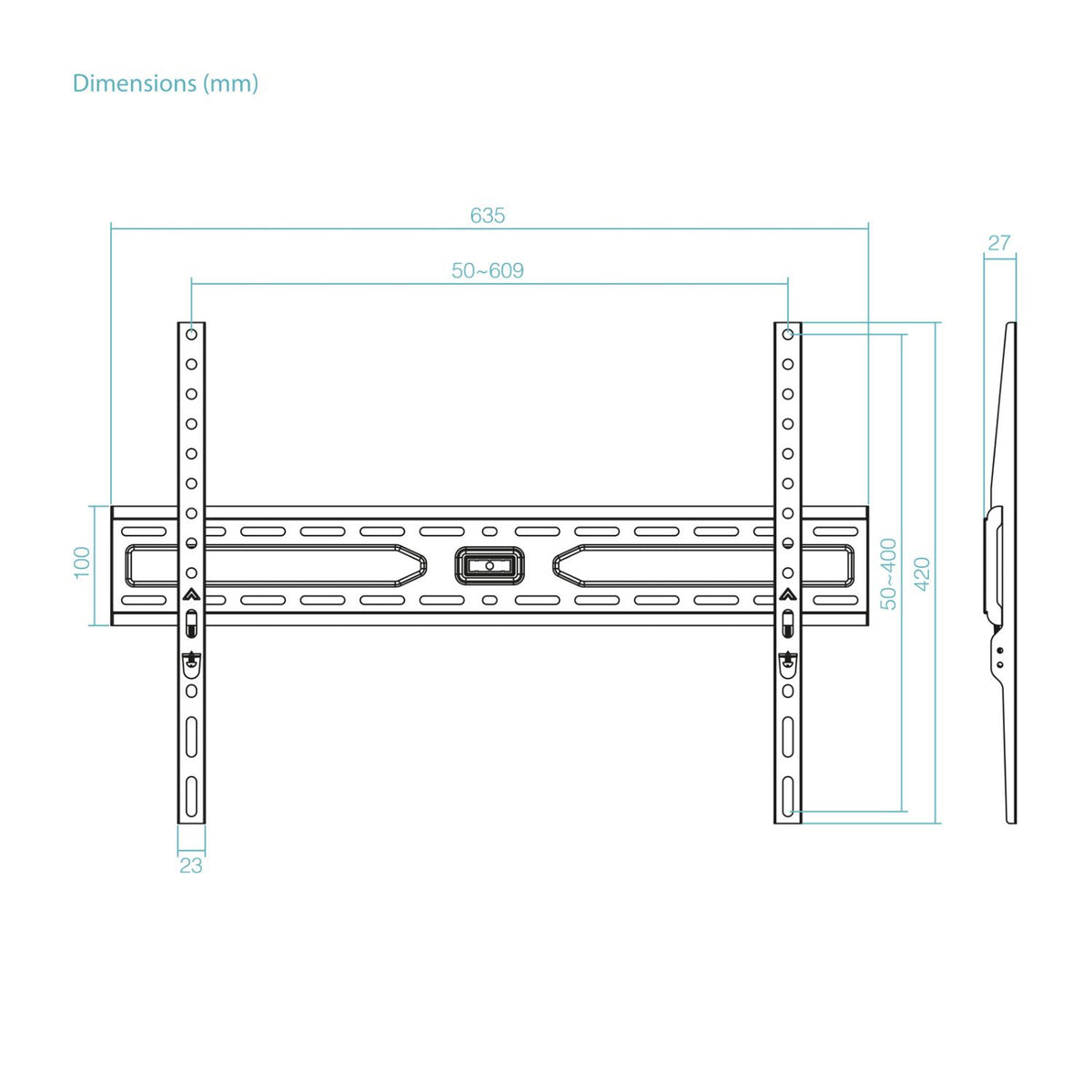 Soporte Pared TooQ 37"-86" Fijo Máx. 45Kg (LP1050F-B)