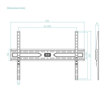 Soporte Pared TooQ 37"-86" Fijo Máx. 45Kg (LP1050F-B)