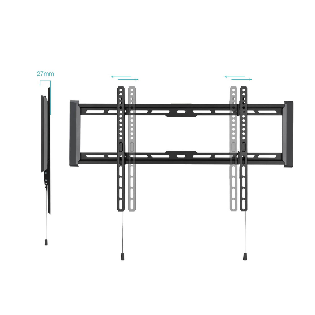 Soporte Pared TooQ 37"-80" Fijo Máx. 75Kg (LP1083F-B)