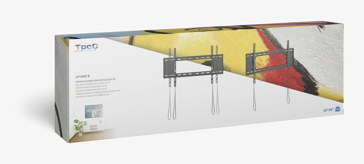 Soporte Pared TOOQ 43"-90" hasta 80Kg Negro (LP1090F-B)
