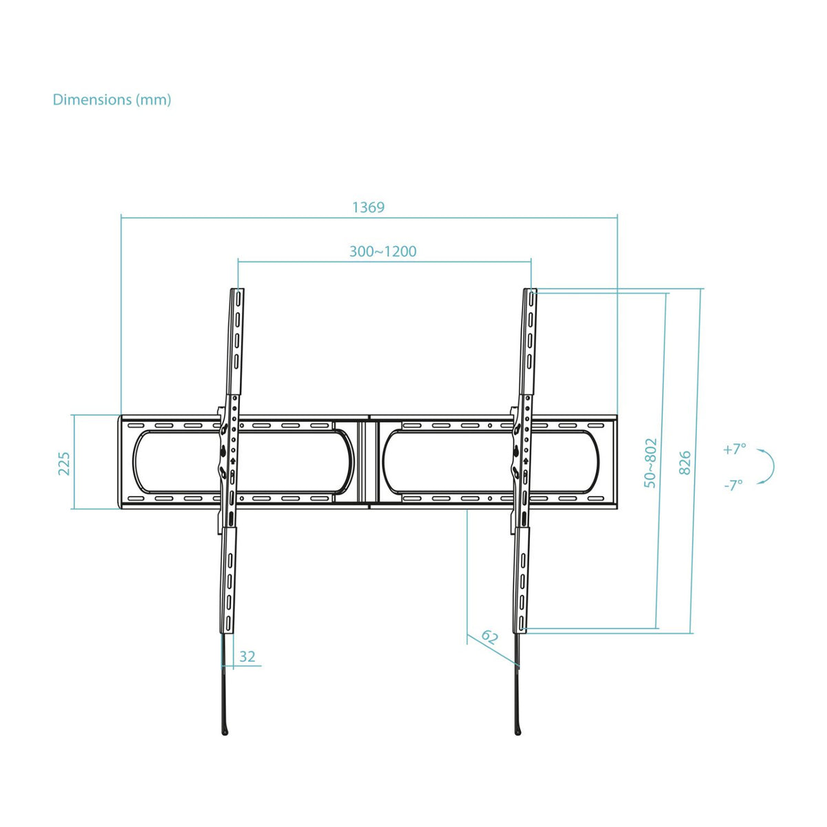 Soporte Pared TooQ 37"-140" Inclinable (LP37140T-B)