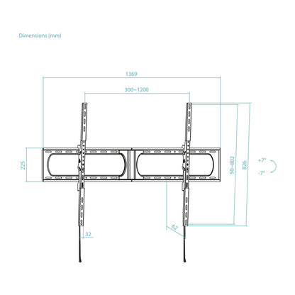 Soporte Pared TooQ 37"-140" Inclinable (LP37140T-B)