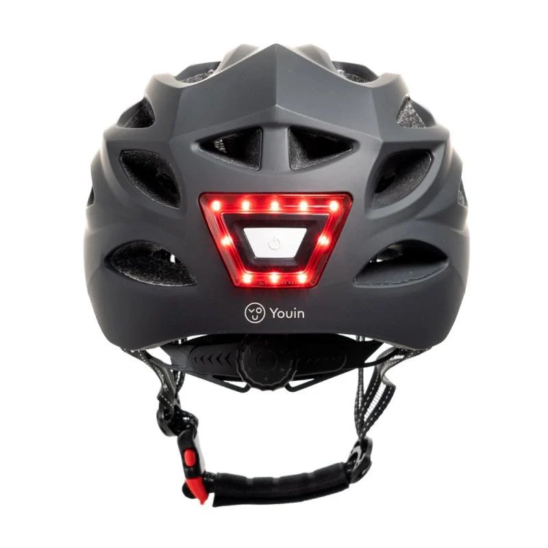 Casco Youin MTB LED Frontal/Trasera L Negro (MA1017)