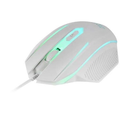 Pack Mars Gaming T+Ratón+Alfombrilla Blanco (MCP124WES)