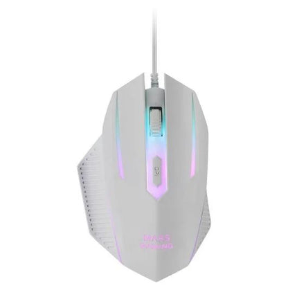 Pack Mars Gaming T+Ratón+Alfombrilla Blanco (MCP124WES)