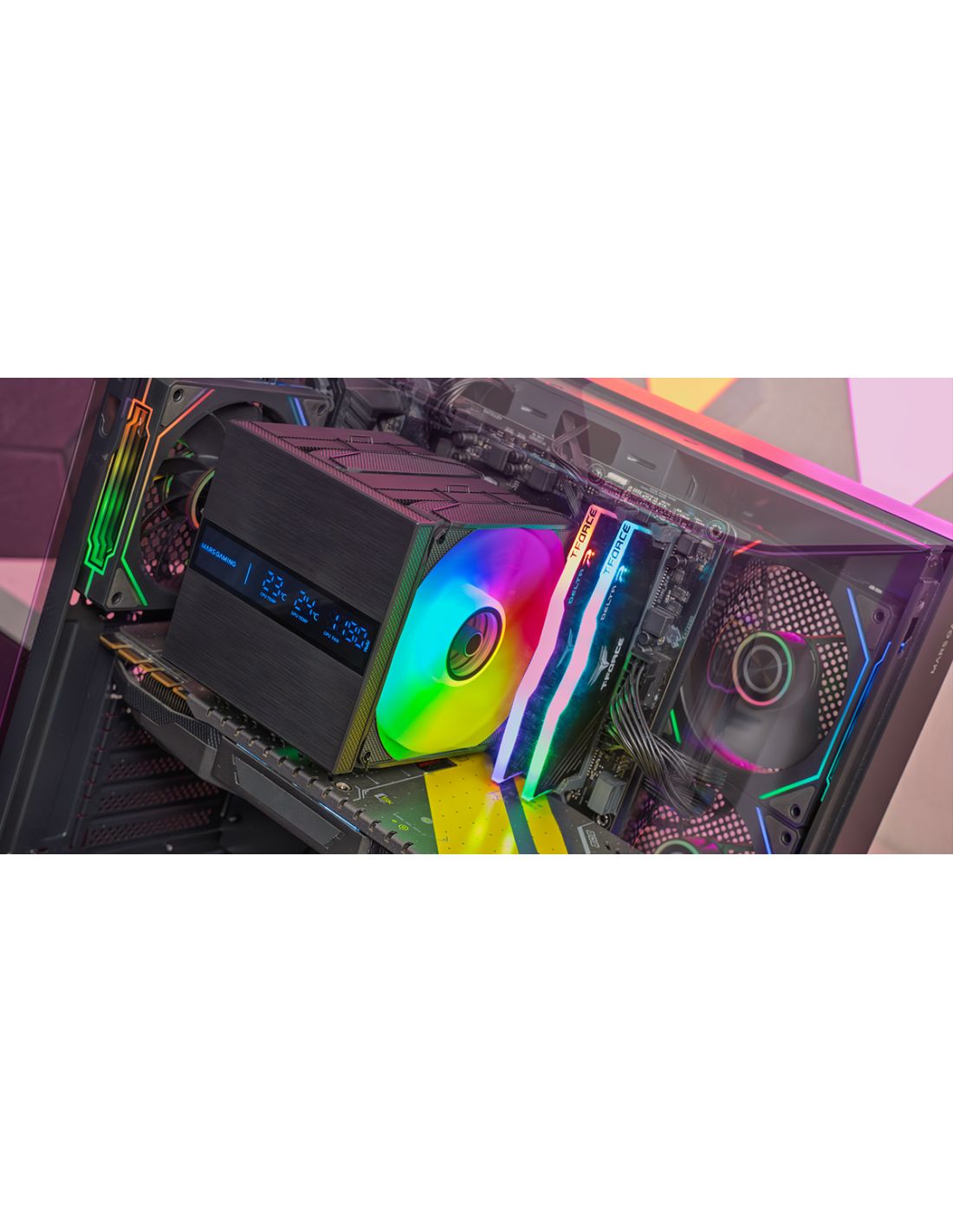 Ventilador CPU Mars Gaming 380W 2x120mm (MCPULCDPRO)
