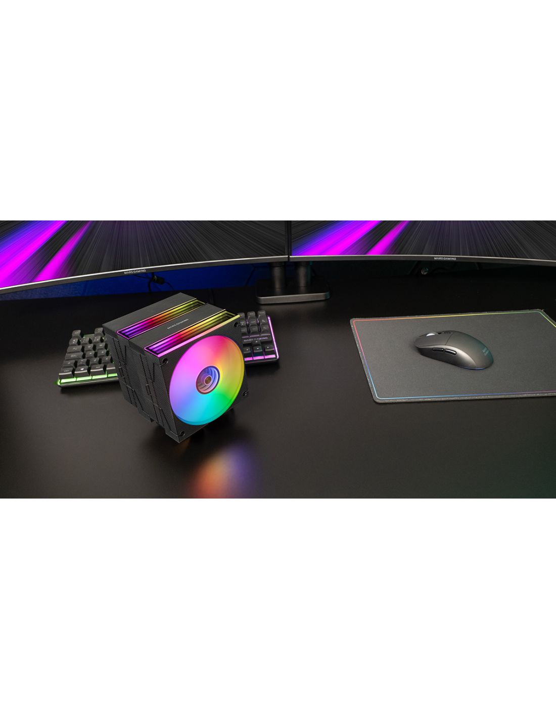 Ventilador CPU Mars Gaming ARGB 2x120mm