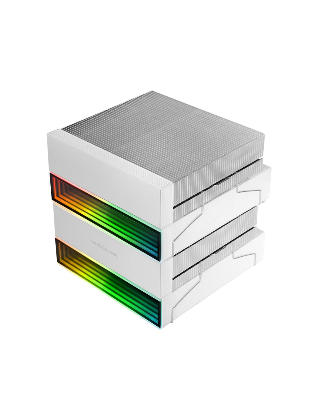 Ventilador CPU Mars Gaming ARGB 2x120m Blanco(MCPUX26W)