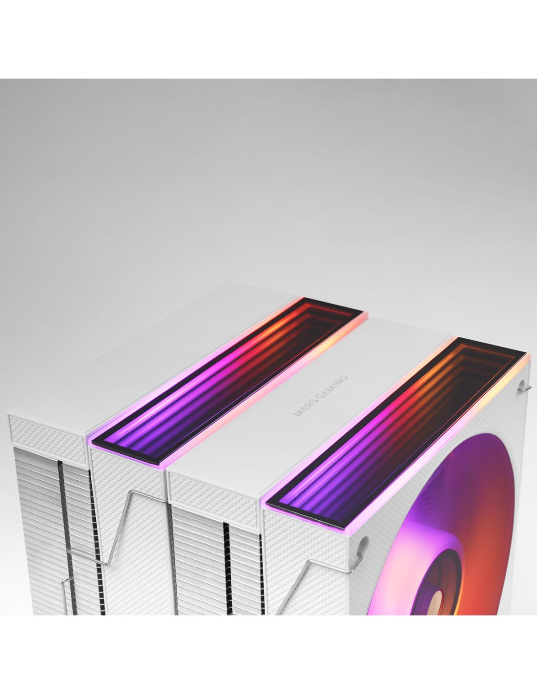 Ventilador CPU Mars Gaming ARGB 2x120m Blanco(MCPUX26W)