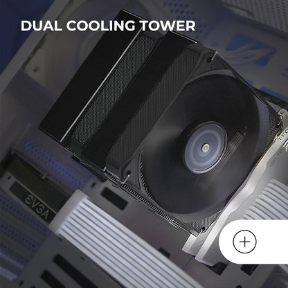 Ventilador Mars Gaming ARGB PWM 2x120mm Negro (MCPUXU6)