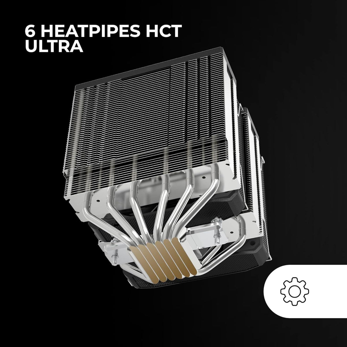 Ventilador Mars Gaming ARGB PWM 2x120mm Negro (MCPUXU6)