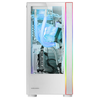 Caja Mars Gaming ARGB ATX EATX mATX Blanca (MCULTRAW)