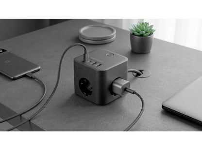 Cargador Mars Gaming 3xSchuko 2USB-A 2USB-C (MDCUBE35)