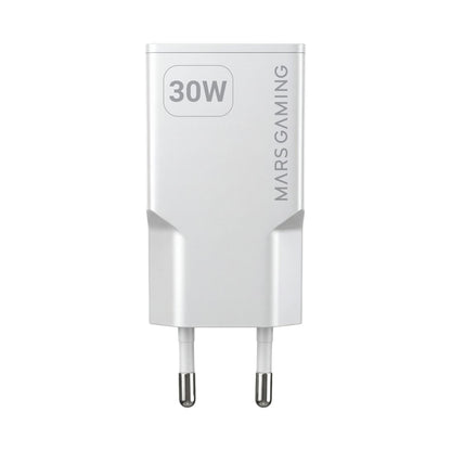 Cargador Pared Mars Gaming 30W USB-A/C Blanco(MDGAN30W)