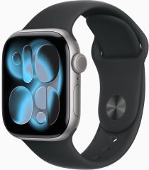 APPLE watch series 11 GPS caja de aluminio gris espacial 42mm, color de correa negra correa deportiva talla s/m