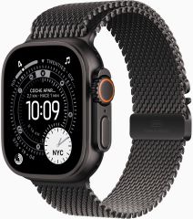 APPLE watch ultra 3 GPS + cellular caja titanio negro 49mm pulsera milanese loop color de correa negra talla l