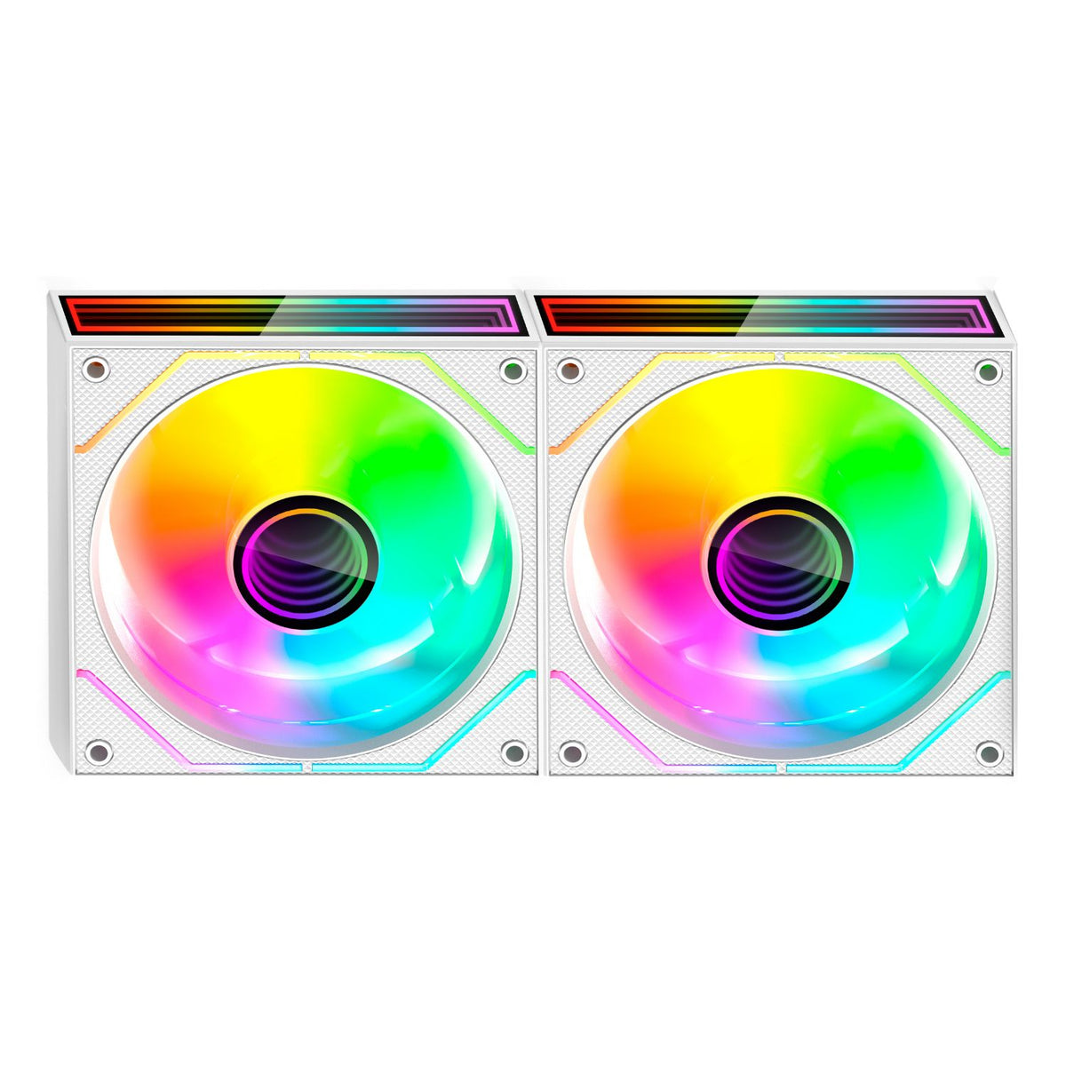 Ventilador Mars Gaming ARGB Kit 2 Blanco (MF3DPROX2RW)