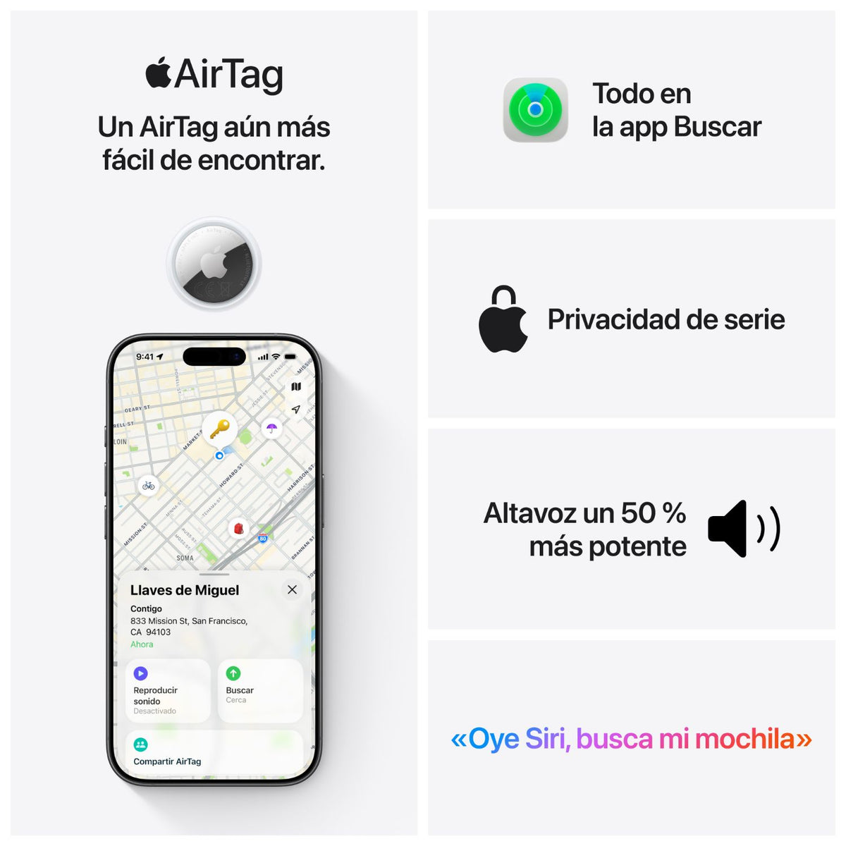 Localizador Apple Airtag Gen2 4 Unidades (MFEA4ZY/A)