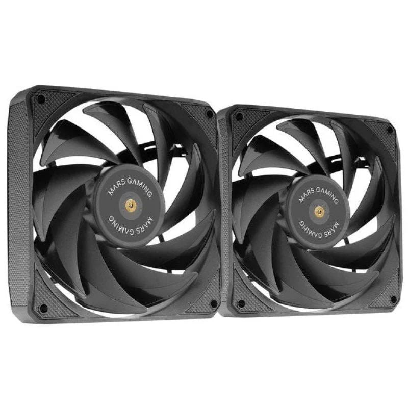 Ventilador Mars Gaming PWM 120mm Negro Kit 2 (MFNCLX2)