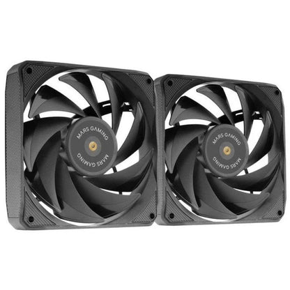 Ventilador Mars Gaming PWM 120mm Negro Kit 2 (MFNCLX2)