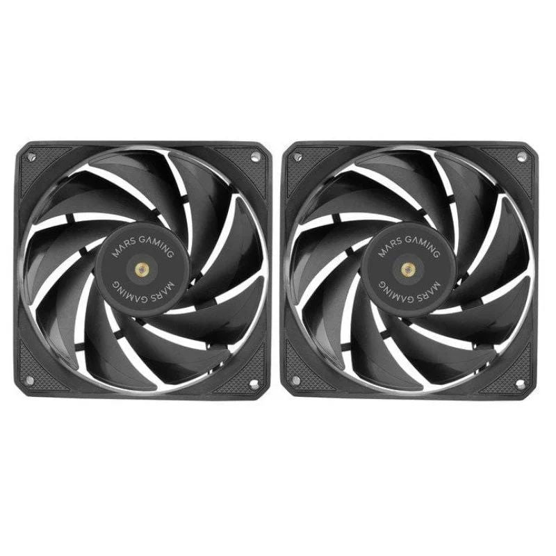 Ventilador Mars Gaming PWM 120mm Negro Kit 2 (MFNCLX2)