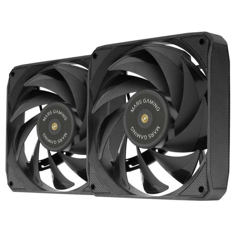 Ventilador Mars Gaming PWM 120mm Negro Kit 2 (MFNCLX2)