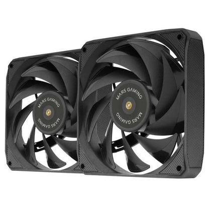 Ventilador Mars Gaming PWM 120mm Negro Kit 2 (MFNCLX2)