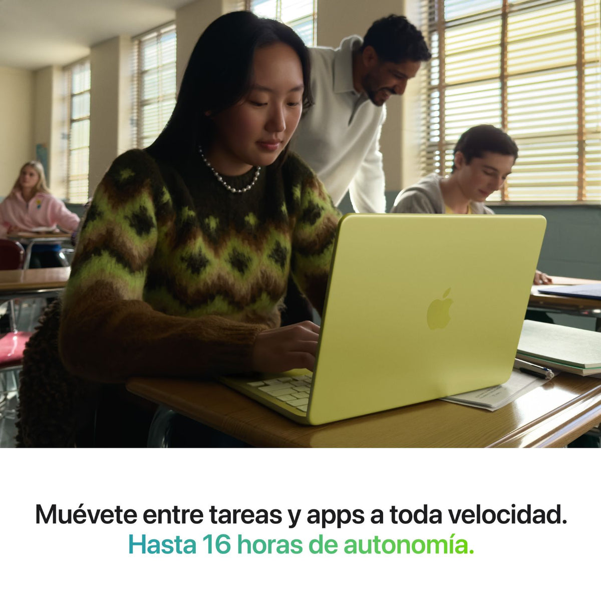 PORTATIL APPLE MACBOOK NEO A18 PRO/6-CORE CPU/8GB/SSD256GB/5-CORE GPU/13" CITRUS (MHFD4Y/A)