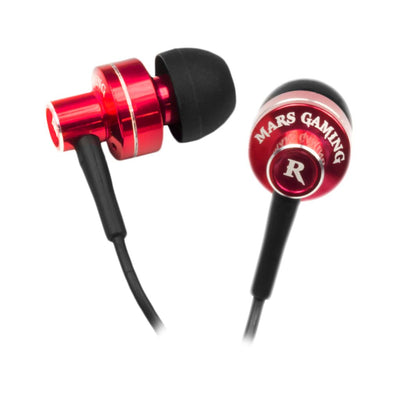 Auriculares Mars Gaming Intraurales Rojo/Negro (MIH1)