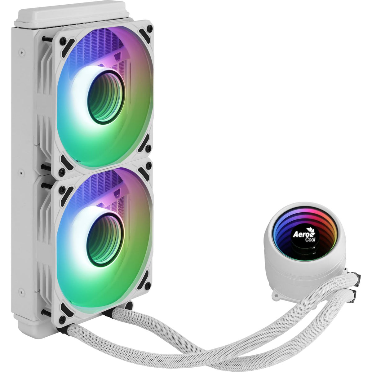 Refrig. Líq. AEROCOOL 2x120mm ARGB Blanca (MIRAGEL240W)