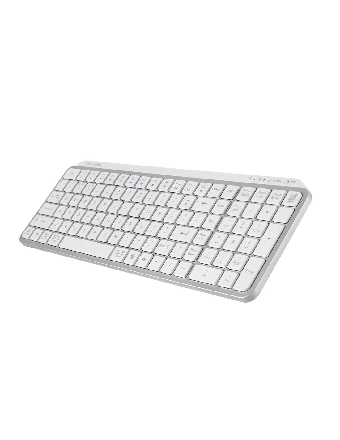 Teclado Mars Gaming RF BT Blanco (MKSILENKEYSWES)