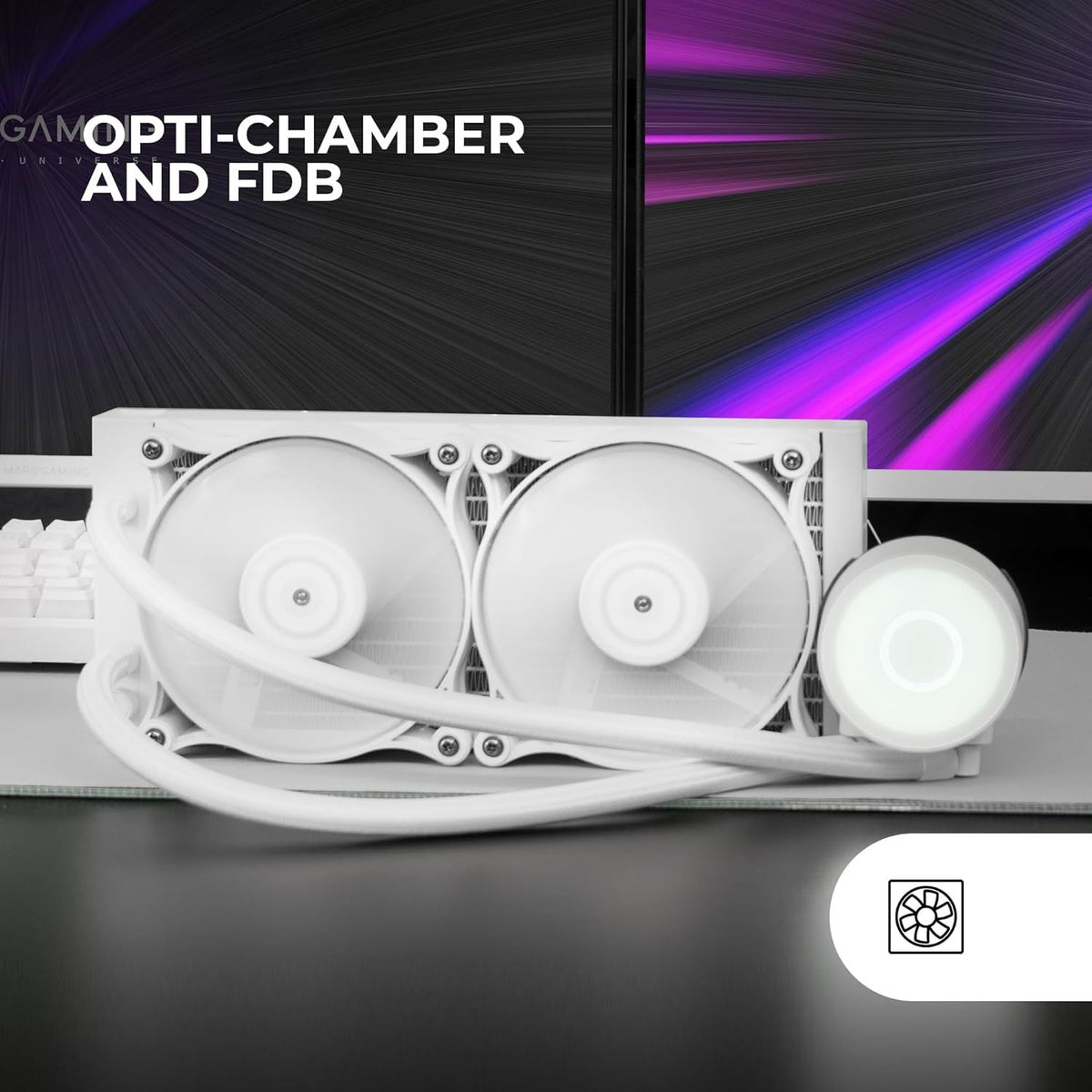 Ref. Líq. Mars Gaming FRGB 450W Blanca (MLPRO240W)
