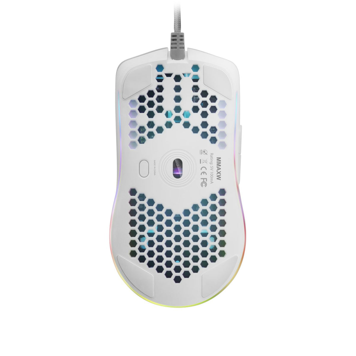Ratón Mars Gaming RGB USB-A 12400dpi Blanco (MMAXW)
