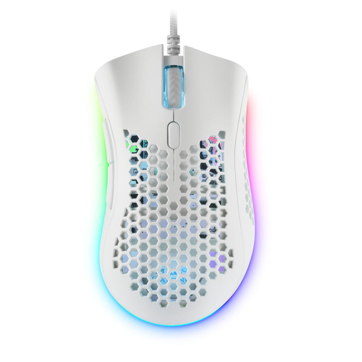 Ratón Mars Gaming Óptico RGB USB 32000dpi Blanco(MMEXW)