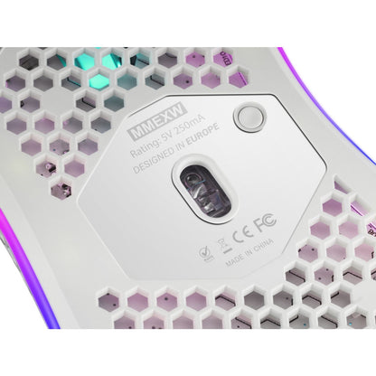 Ratón Mars Gaming Óptico RGB USB 32000dpi Blanco(MMEXW)