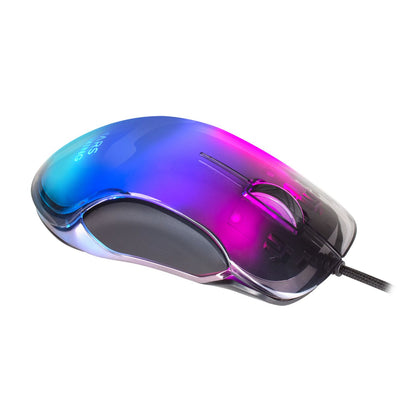 Ratón Mars Gaming Óptico 12800dpi Espejo Negro (MMGLOW)