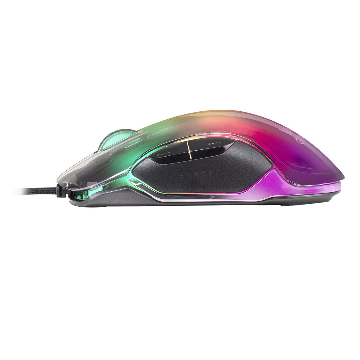 Ratón Mars Gaming Óptico 12800dpi Espejo Negro (MMGLOW)