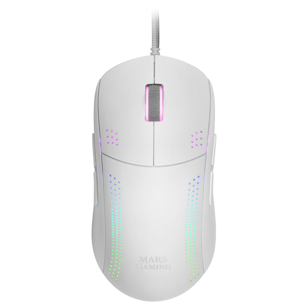 Ratón Mars Gaming RGB USB-A 32000dpi Blanco (MMPROW)