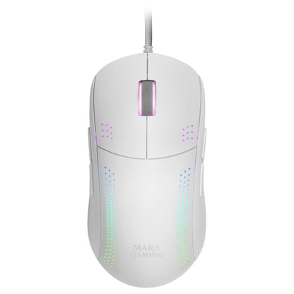 Ratón Mars Gaming RGB USB-A 32000dpi Blanco (MMPROW)