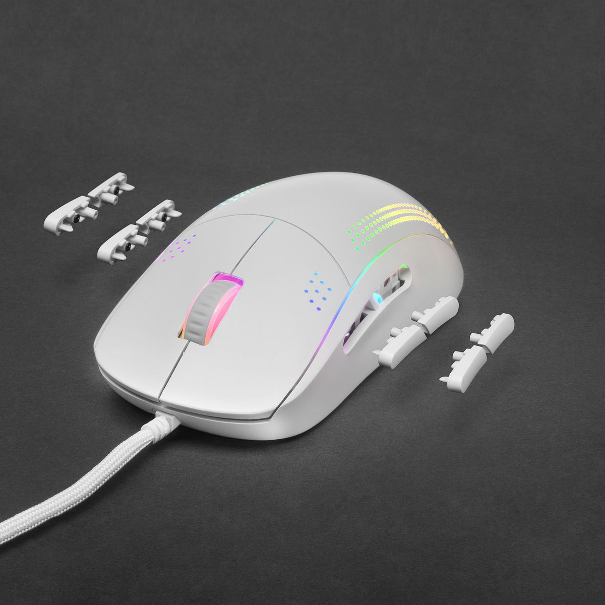 Ratón Mars Gaming RGB USB-A 32000dpi Blanco (MMPROW)